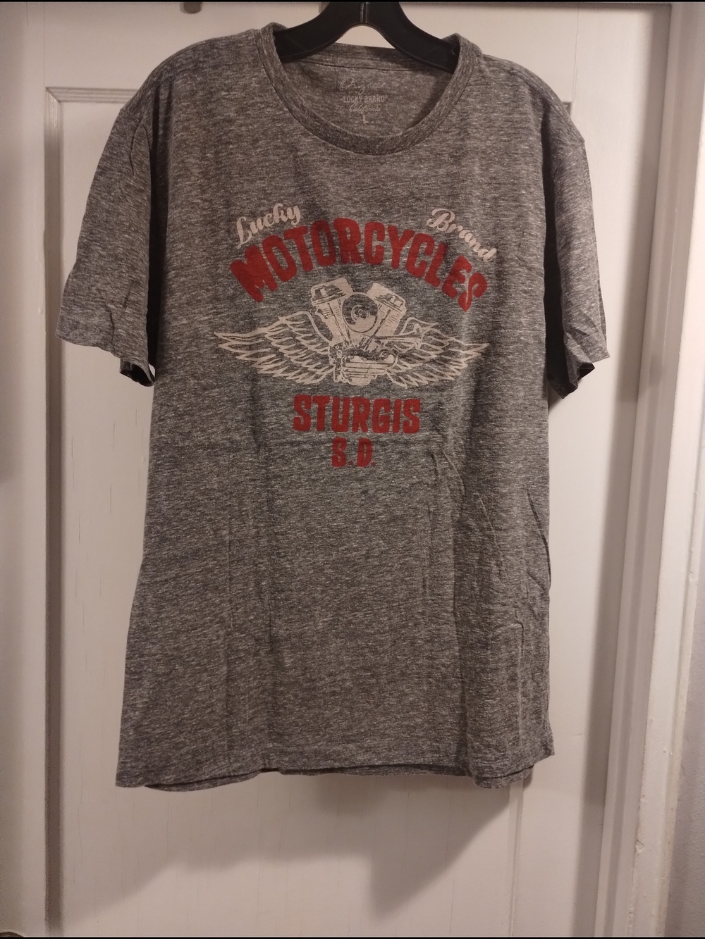 Sturgis Motorcycles Graphic Tee - Gray with Red Print